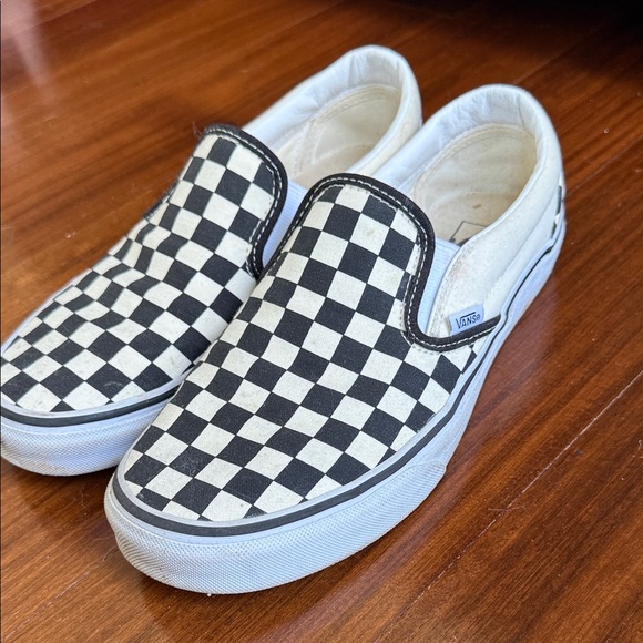 Vans Slip-On Checkerboard Sneakers - W9.5, M8 - Picture 3 of 5